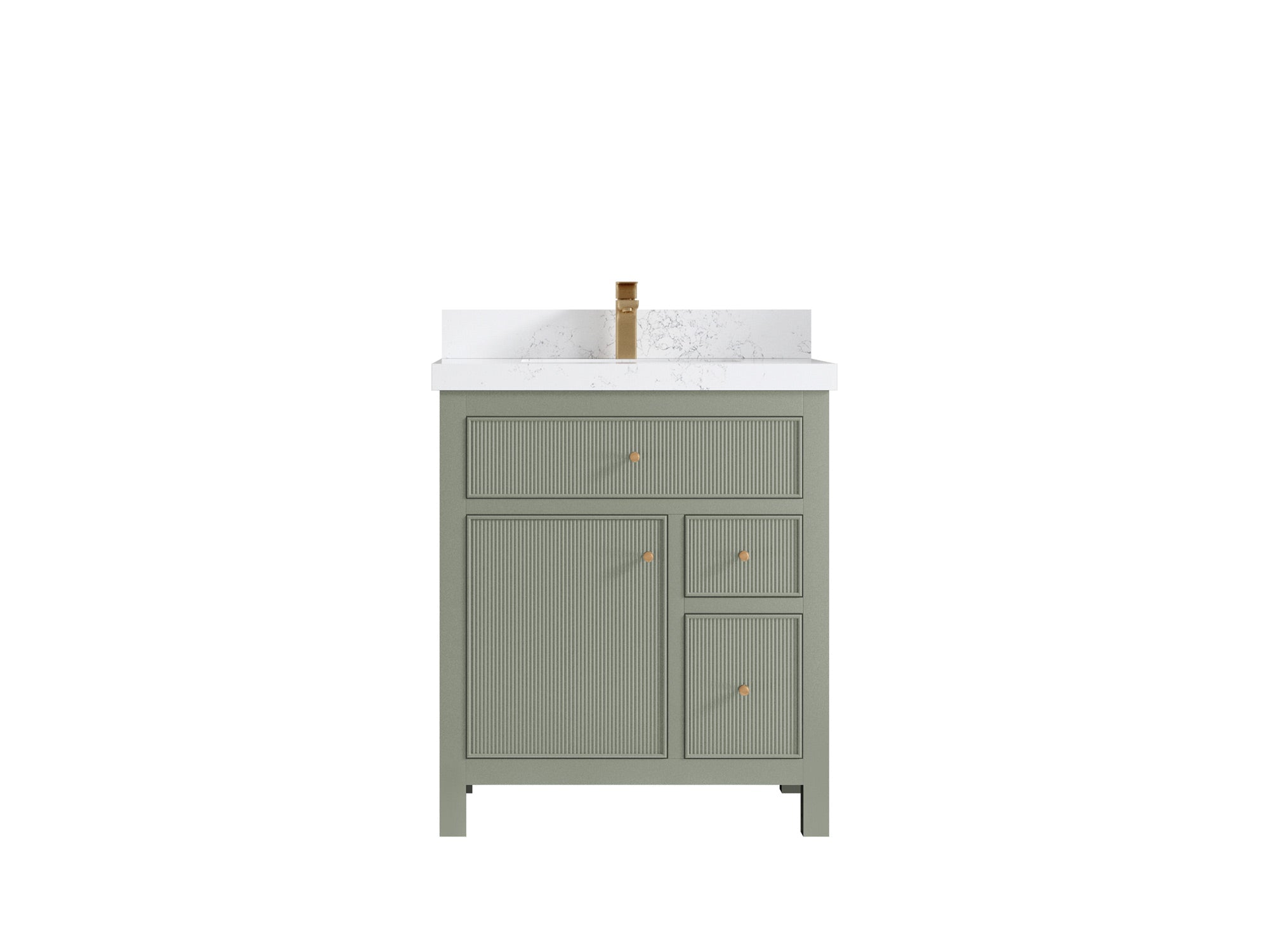 Sonoma 30 in W x 22 in D Reeded Free Standing Single Sink Bathroom Vanity - Willow Bath and Vanity