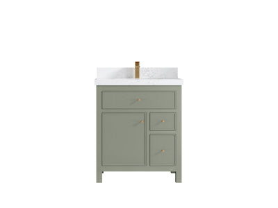 Sonoma 30 in W x 22 in D Reeded Free Standing Single Sink Bathroom Vanity - Willow Bath and Vanity