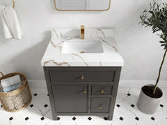 Sonoma 30 in W x 22 in D Reeded Free Standing Single Sink Bathroom Vanity - photo 7