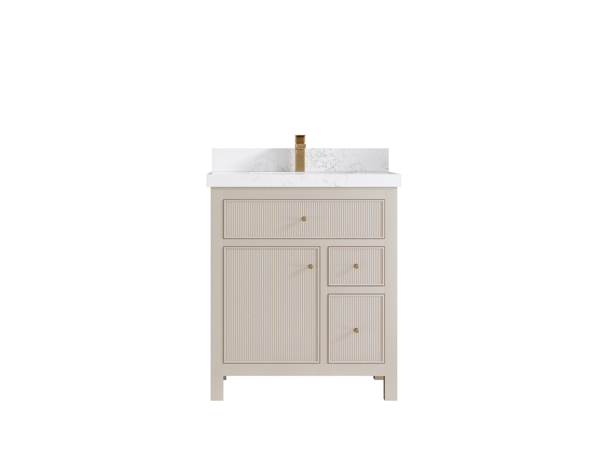 Sonoma 30 in W x 22 in D Reeded Free Standing Single Sink Bathroom Vanity - Willow Bath and Vanity