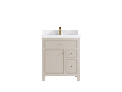Sonoma 30 in W x 22 in D Reeded Free Standing Single Sink Bathroom Vanity - Willow Bath and Vanity