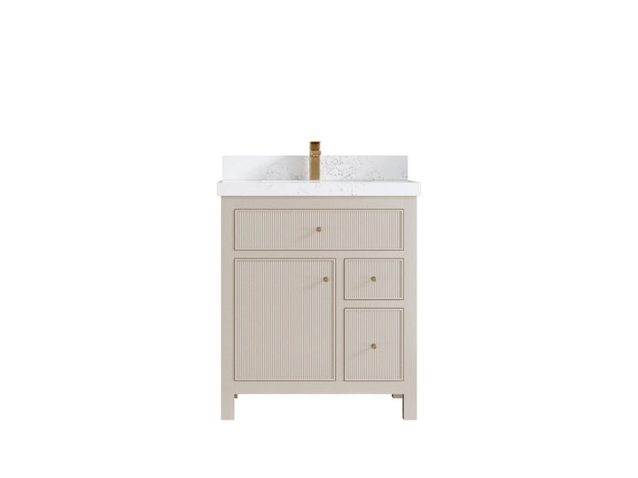 Sonoma 30 in W x 22 in D Reeded Free Standing Single Sink Bathroom Vanity - photo 1