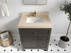 Sonoma 30 in W x 22 in D Reeded Free Standing Single Sink Bathroom Vanity - photo 16