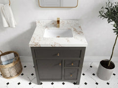 Sonoma 30 in W x 22 in D Reeded Free Standing Single Sink Bathroom Vanity - photo 18