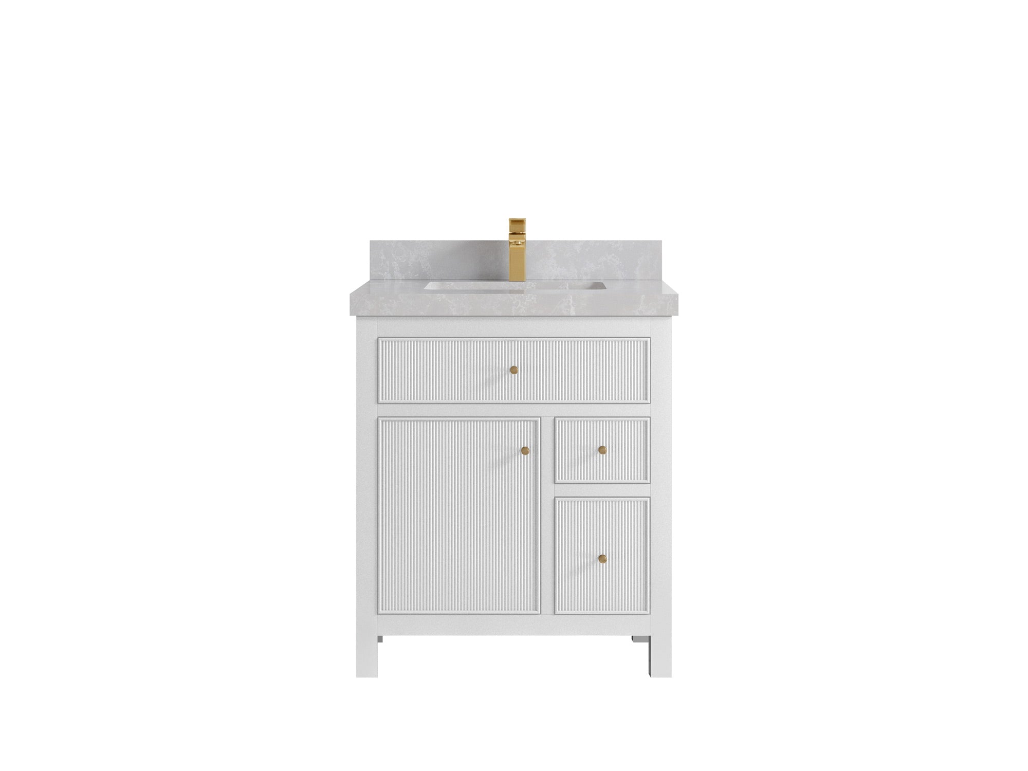 Sonoma 30 in W x 22 in D Reeded Free Standing Single Sink Bathroom Vanity - Willow Bath and Vanity