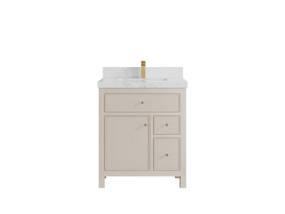 Sonoma 30 in W x 22 in D Reeded Free Standing Single Sink Bathroom Vanity - Willow Bath and Vanity
