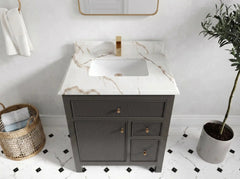 Sonoma 30 in W x 22 in D Reeded Free Standing Single Sink Bathroom Vanity - photo 25