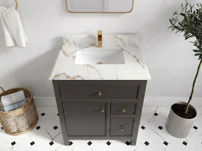 Sonoma 30 in W x 22 in D Reeded Free Standing Single Sink Bathroom Vanity - Willow Bath and Vanity
