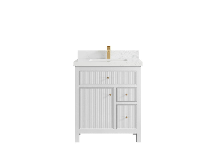 Sonoma 30 in W x 22 in D Reeded Free Standing Single Sink Bathroom Vanity - photo 17