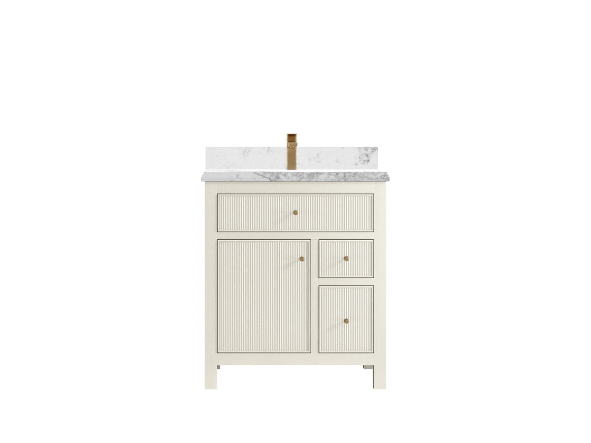 Sonoma 30 in W x 22 in D Reeded Free Standing Single Sink Bathroom Vanity - Willow Bath and Vanity