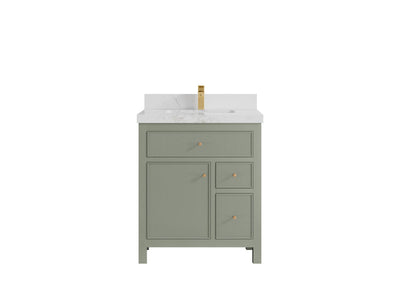 Sonoma 30 in W x 22 in D Reeded Free Standing Single Sink Bathroom Vanity - Willow Bath and Vanity
