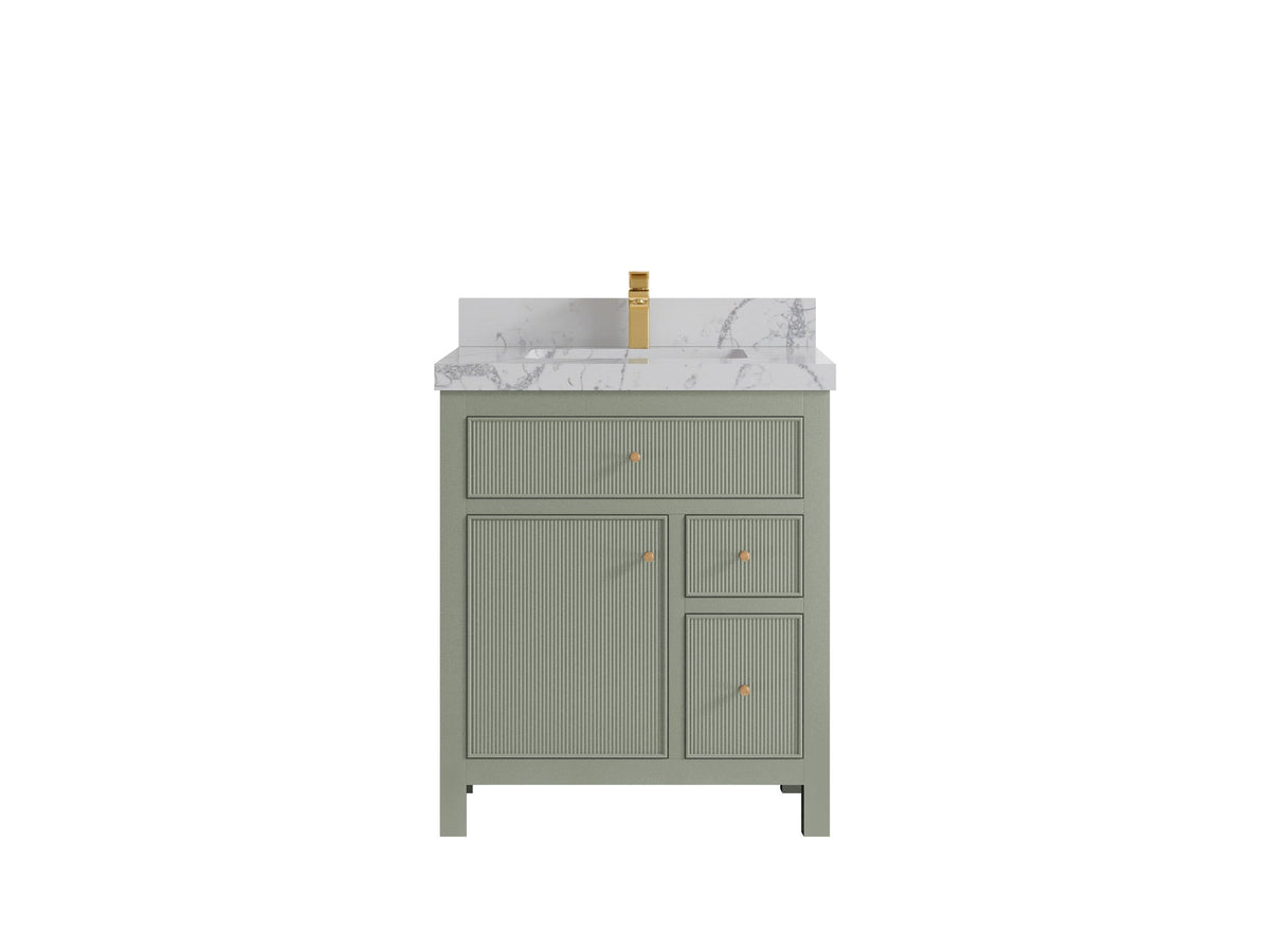 Sonoma 30 in W x 22 in D Reeded Free Standing Single Sink Bathroom Vanity - Willow Bath and Vanity