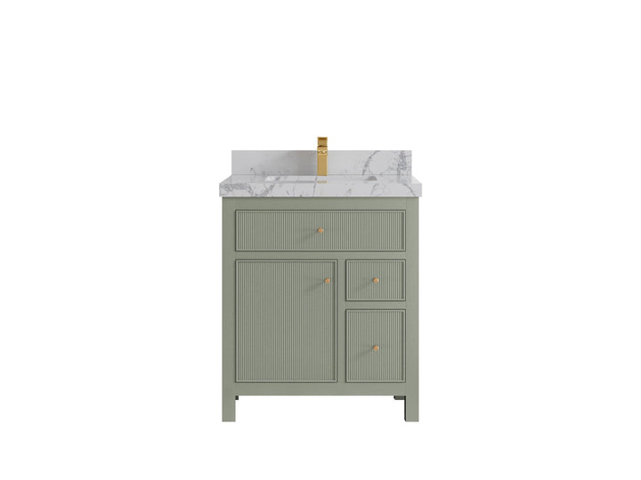 Sonoma 30 in W x 22 in D Reeded Free Standing Single Sink Bathroom Vanity - photo 23