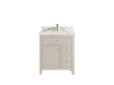 Sonoma 30 in W x 22 in D Reeded Free Standing Single Sink Bathroom Vanity - Willow Bath and Vanity