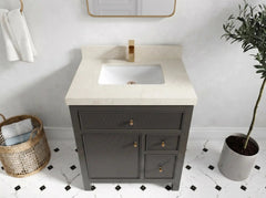 Sonoma 30 in W x 22 in D Reeded Free Standing Single Sink Bathroom Vanity - photo 21