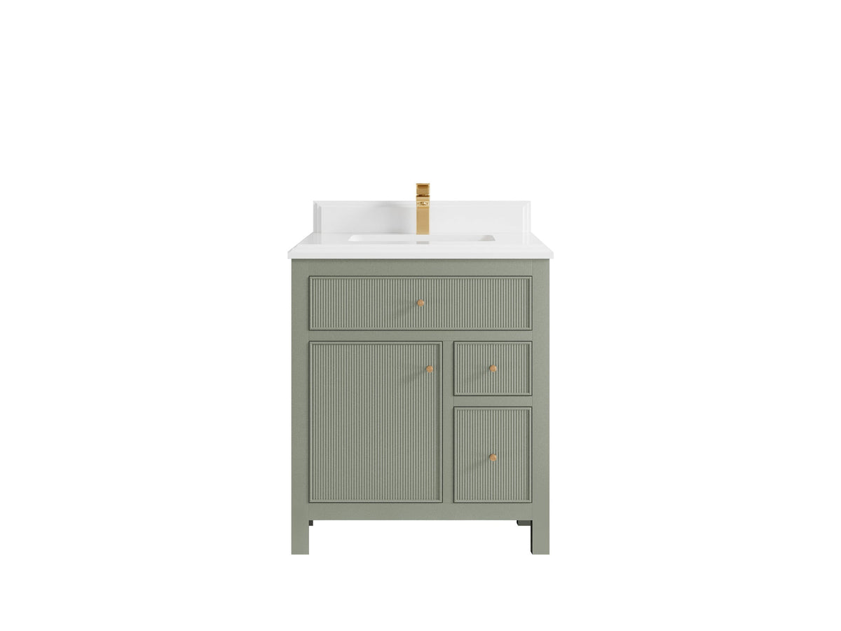 Sonoma 30 in W x 22 in D Reeded Free Standing Single Sink Bathroom Vanity - Willow Bath and Vanity
