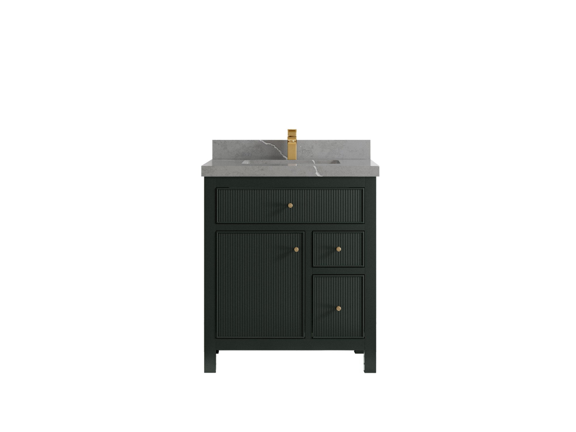 Sonoma 30 in W x 22 in D Reeded Free Standing Single Sink Bathroom Vanity - Willow Bath and Vanity