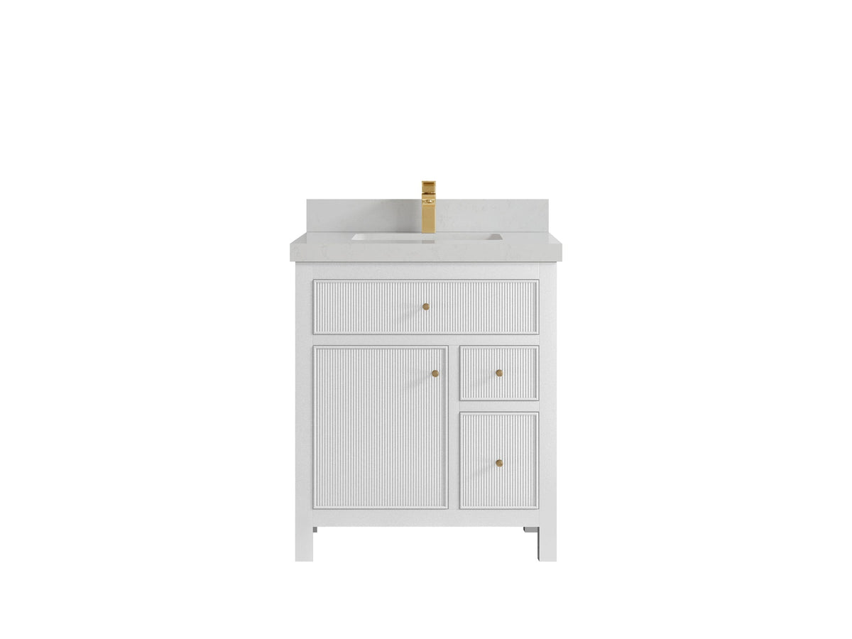 Sonoma 30 in W x 22 in D Reeded Free Standing Single Sink Bathroom Vanity - Willow Bath and Vanity