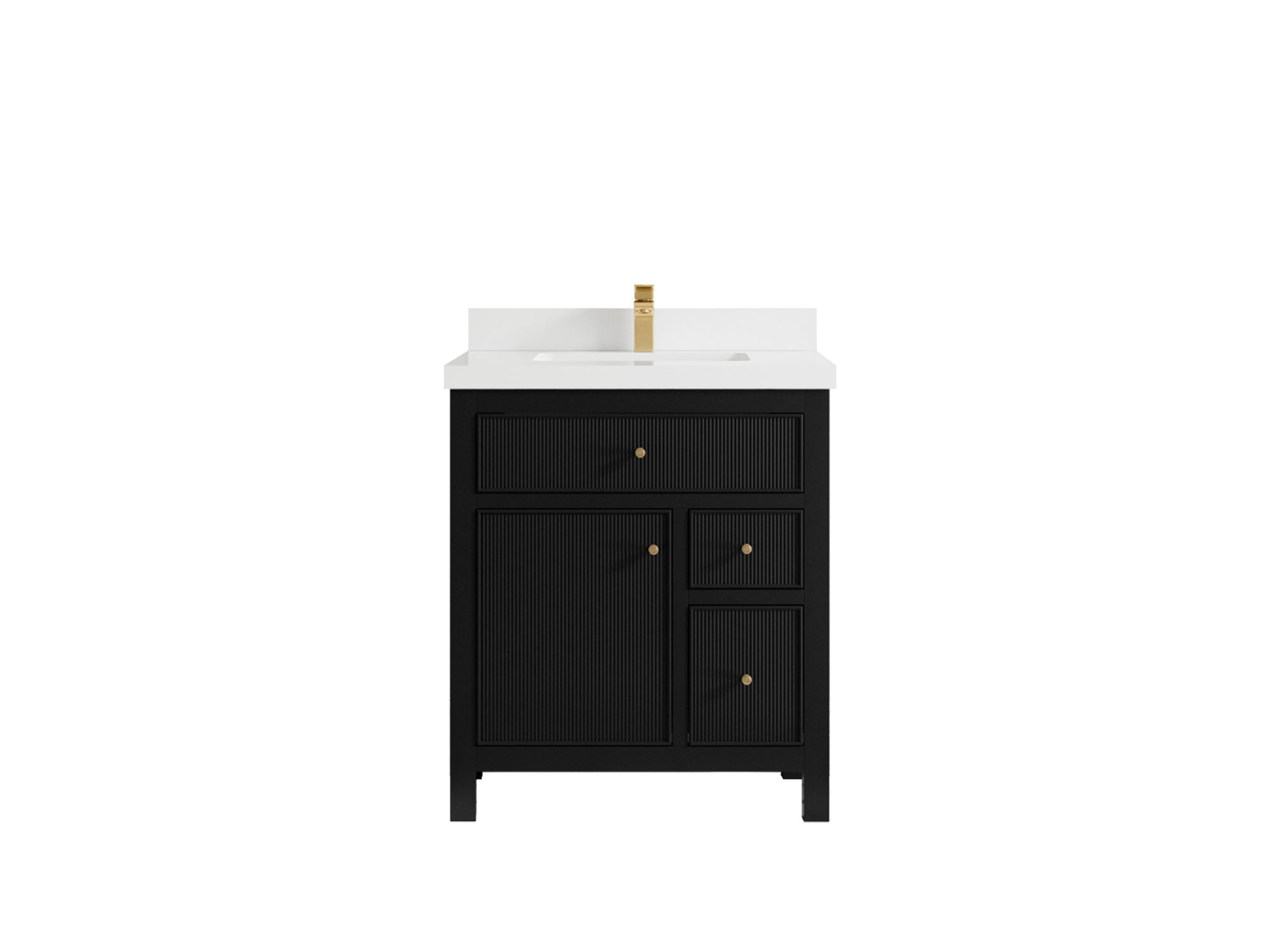 Sonoma 30 in W x 22 in D Reeded Free Standing Single Sink Bathroom Vanity - Willow Bath and Vanity