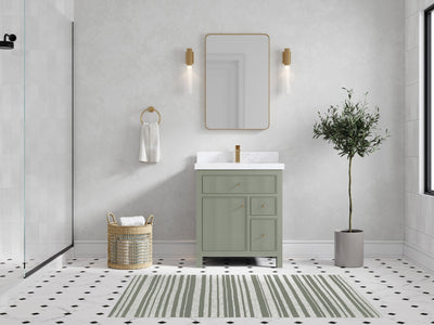 Sonoma 30 in W x 22 in D Reeded Free Standing Single Sink Bathroom Vanity - Willow Bath and Vanity
