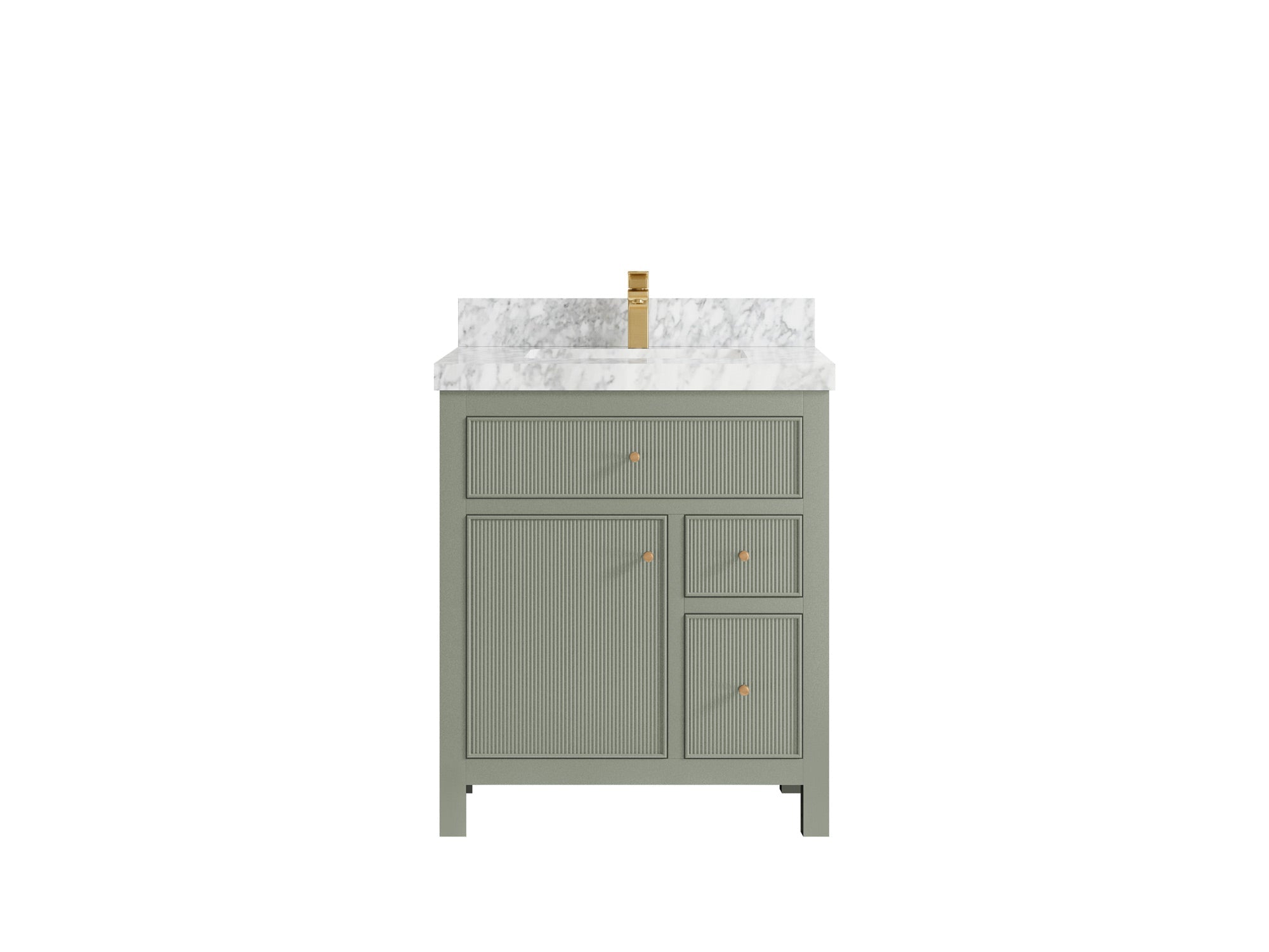Sonoma 30 in W x 22 in D Reeded Free Standing Single Sink Bathroom Vanity - Willow Bath and Vanity