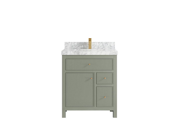 Sonoma 30 in W x 22 in D Reeded Free Standing Single Sink Bathroom Vanity - photo 12