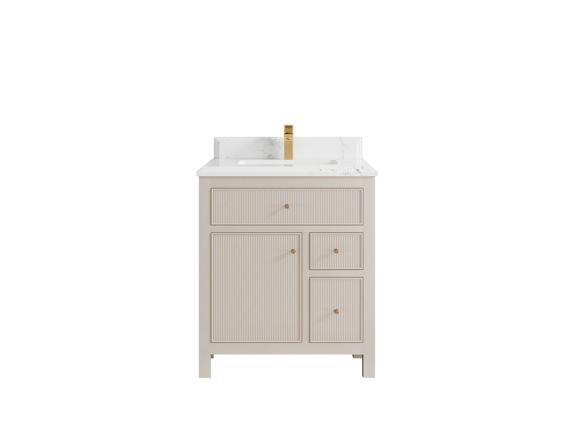 Sonoma 30 in W x 22 in D Reeded Free Standing Single Sink Bathroom Vanity - Willow Bath and Vanity