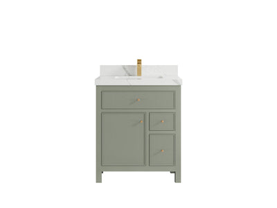 Sonoma 30 in W x 22 in D Reeded Free Standing Single Sink Bathroom Vanity - Willow Bath and Vanity