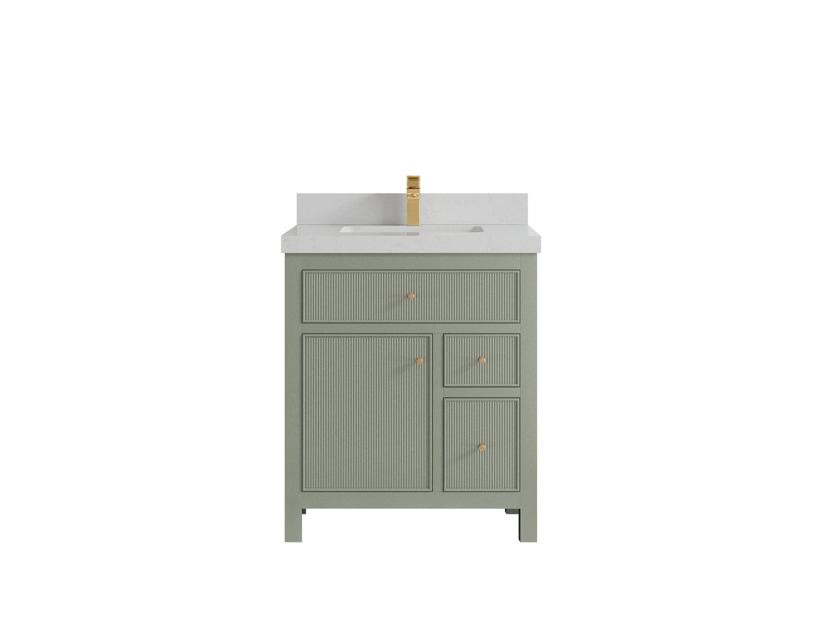 Sonoma 30 in W x 22 in D Reeded Free Standing Single Sink Bathroom Vanity - Willow Bath and Vanity