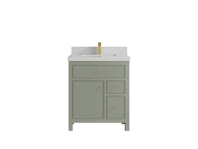Sonoma 30 in W x 22 in D Reeded Free Standing Single Sink Bathroom Vanity - Willow Bath and Vanity