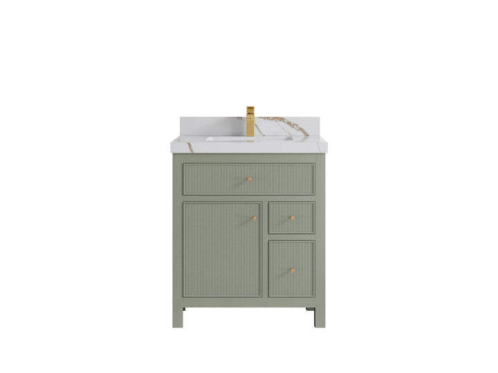 Sonoma 30 in W x 22 in D Reeded Free Standing Single Sink Bathroom Vanity - photo 8