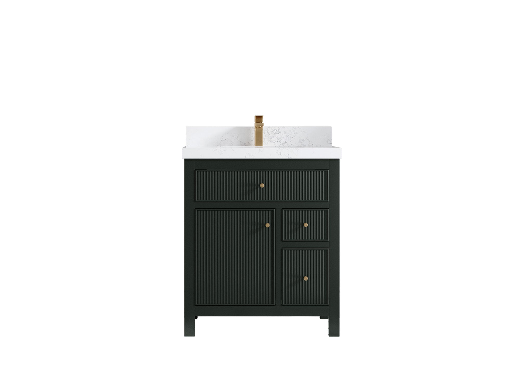 Sonoma 30 in W x 22 in D Reeded Free Standing Single Sink Bathroom Vanity - Willow Bath and Vanity