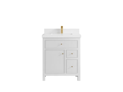 Sonoma 30 in W x 22 in D Reeded Free Standing Single Sink Bathroom Vanity - Willow Bath and Vanity