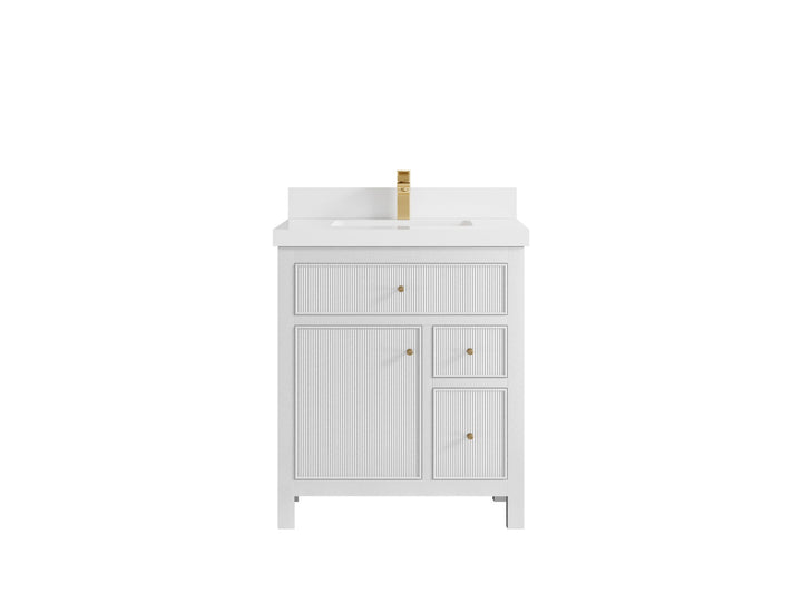 Sonoma 30 in W x 22 in D Reeded Free Standing Single Sink Bathroom Vanity - photo 24