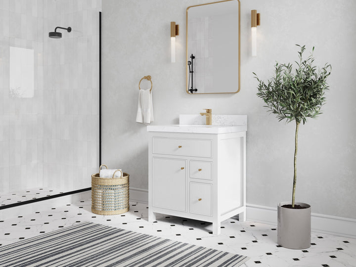 Sonoma 30 in W x 22 in D Reeded Free Standing Single Sink Bathroom Vanity - photo 2