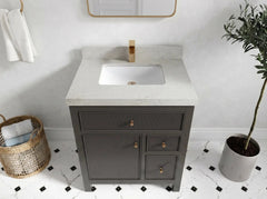 Sonoma 30 in W x 22 in D Reeded Free Standing Single Sink Bathroom Vanity - photo 13