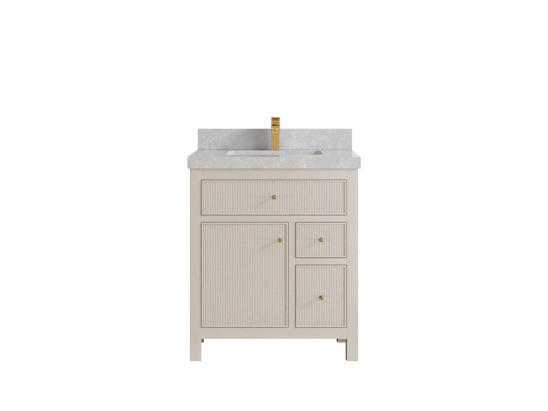 Sonoma 30 in W x 22 in D Reeded Free Standing Single Sink Bathroom Vanity | 
              
                 Fine Grain Linen Beige
                
                  
             - SON-CAB-FNG-29 - photo №18