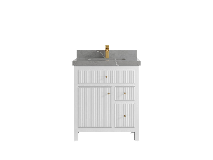 Sonoma 30 in W x 22 in D Reeded Free Standing Single Sink Bathroom Vanity - photo 19