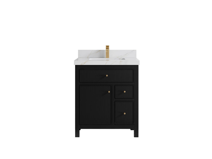 Sonoma 30 in W x 22 in D Reeded Free Standing Single Sink Bathroom Vanity - photo 11