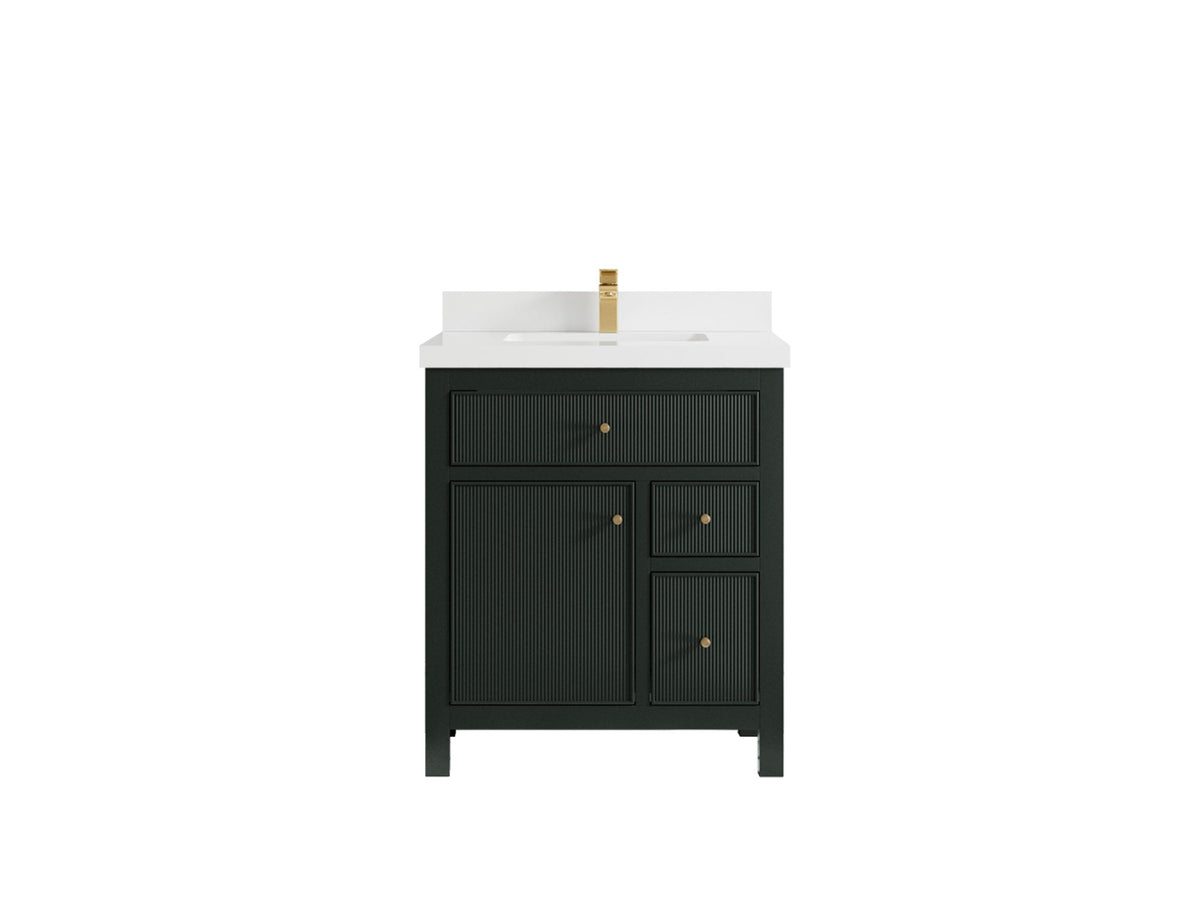 Sonoma 30 in W x 22 in D Reeded Free Standing Single Sink Bathroom Vanity - Willow Bath and Vanity