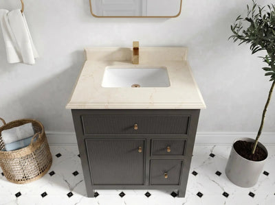 Sonoma 30 in W x 22 in D Reeded Free Standing Single Sink Bathroom Vanity - Willow Bath and Vanity