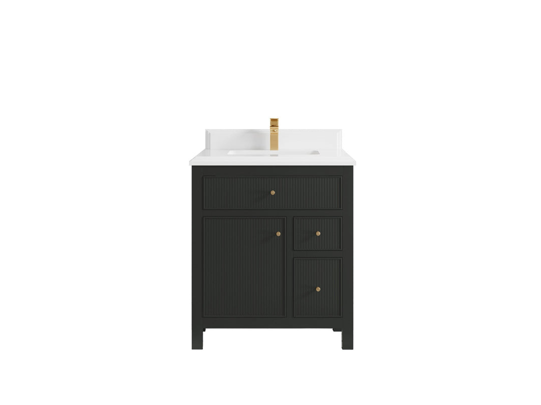 Sonoma 30 in W x 22 in D Reeded Free Standing Single Sink Bathroom Vanity blt - Willow Bath and Vanity