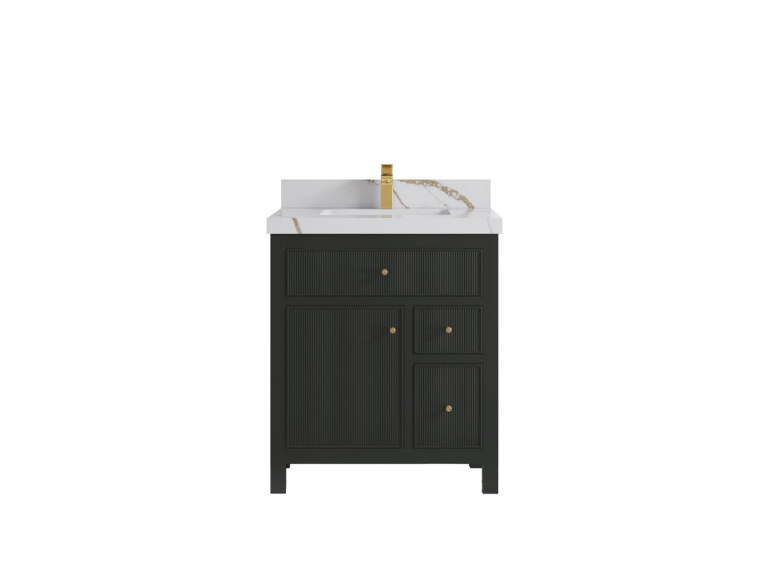 Sonoma 30 in W x 22 in D Reeded Free Standing Single Sink Bathroom Vanity blt - Willow Bath and Vanity