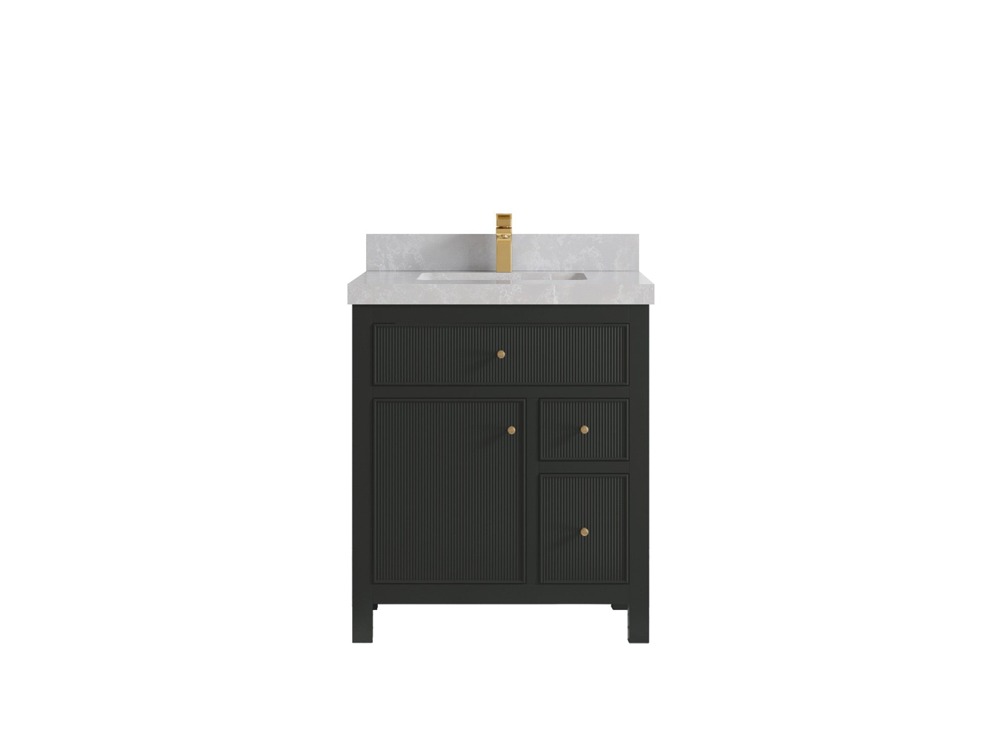 Sonoma 30 in W x 22 in D Reeded Free Standing Single Sink Bathroom Vanity blt - Willow Bath and Vanity