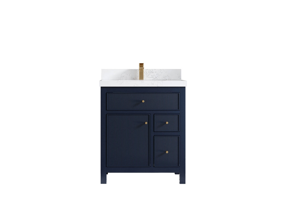 Sonoma 30 in W x 22 in D Reeded Free Standing Single Sink Bathroom Vanity hln - Willow Bath and Vanity