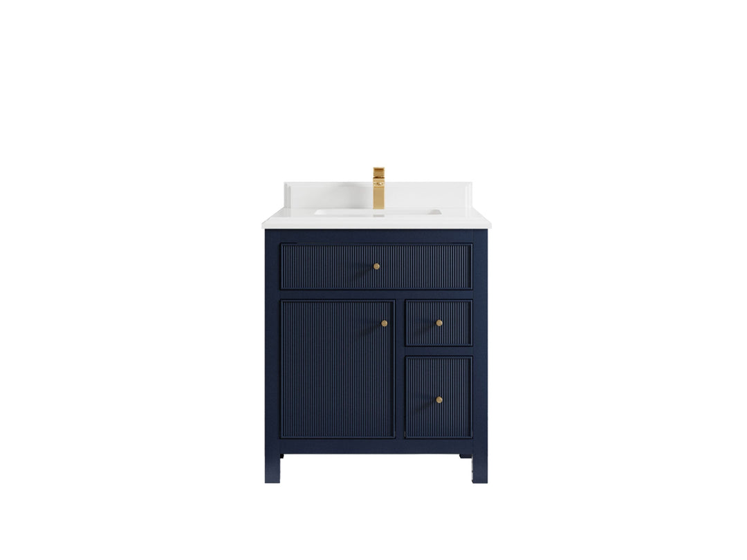 Sonoma 30 in W x 22 in D Reeded Free Standing Single Sink Bathroom Vanity hln - Willow Bath and Vanity
