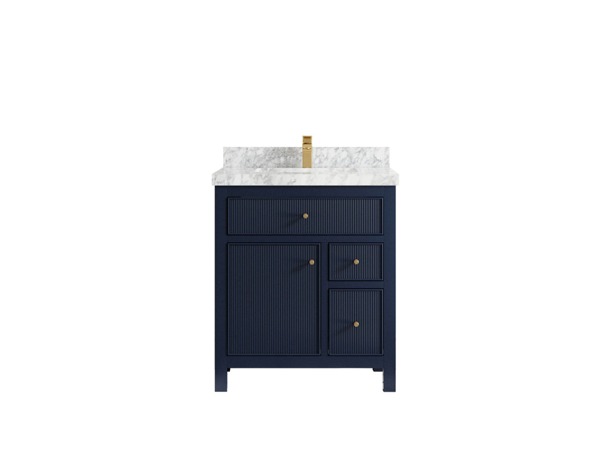 Sonoma 30 in W x 22 in D Reeded Free Standing Single Sink Bathroom Vanity hln - Willow Bath and Vanity