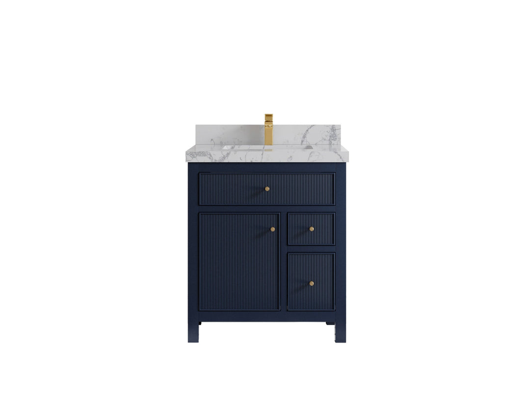 Sonoma 30 in W x 22 in D Reeded Free Standing Single Sink Bathroom Vanity hln - Willow Bath and Vanity