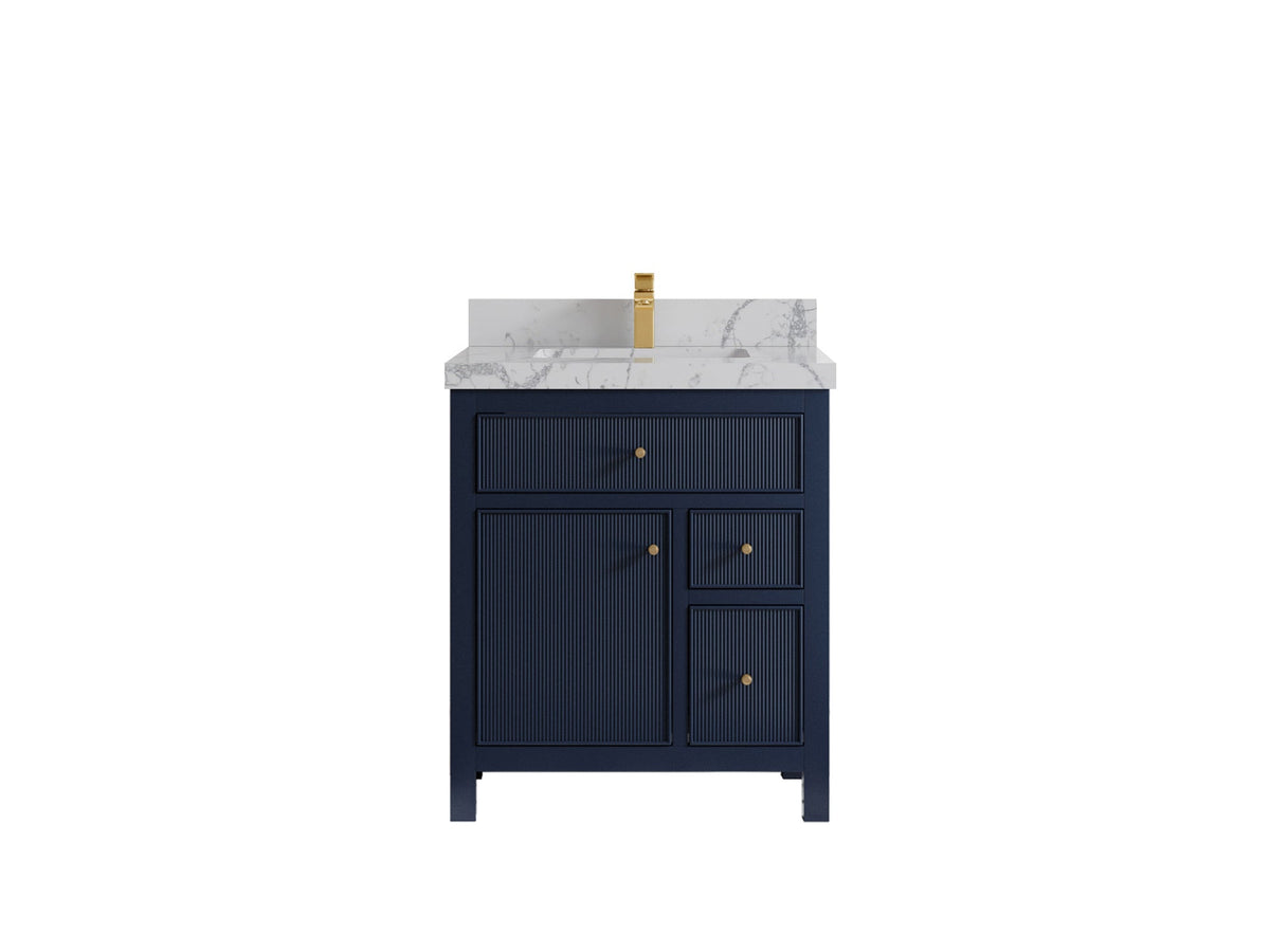 Sonoma 30 in W x 22 in D Reeded Free Standing Single Sink Bathroom Vanity hln - Willow Bath and Vanity