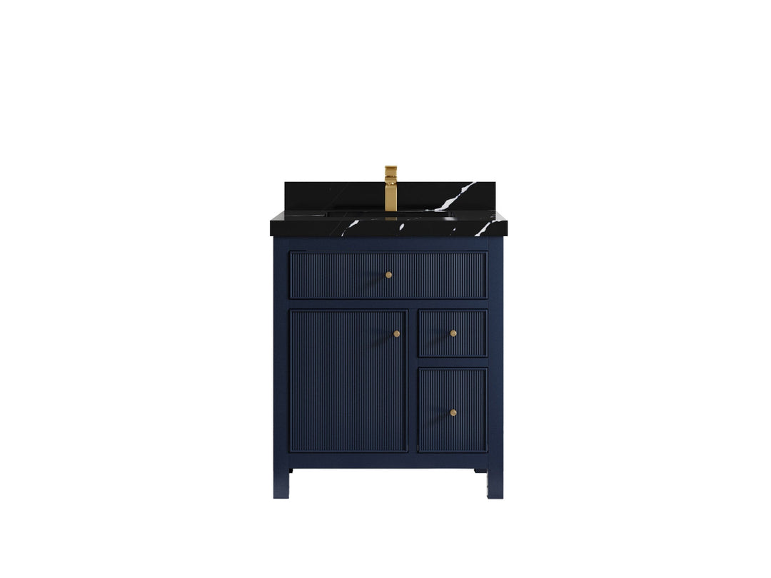 Sonoma 30 in W x 22 in D Reeded Free Standing Single Sink Bathroom Vanity hln - Willow Bath and Vanity